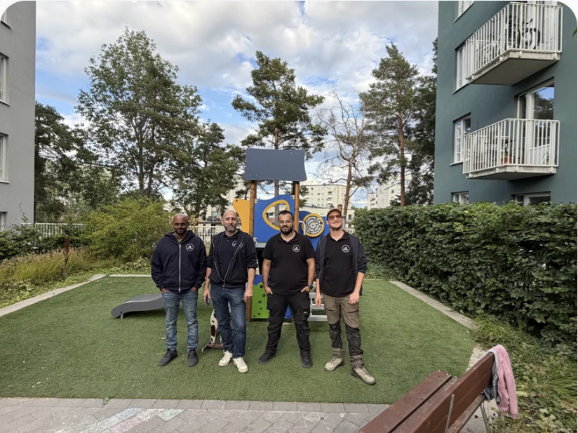 BraHems fastighetsteam ute hos kund